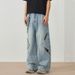 Men's Clothing Men's Loose Fit Straight Leg Jeans Hollow Out American Street Style Trendy High End Spring Clothing_mkmklike.com