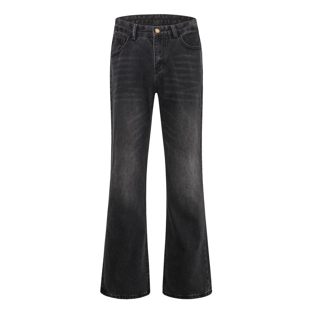 Men's Denim Hip Hop Trendy Vibes Washed Vintage Loose Slightly Flared Wide-Leg Long Pants Versatile Casual_mkmklike.com