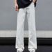 plus Size Flared Jeans American Style Slimming Straight Leg Casual Cropped Fashionable New_mkmklike.com