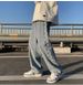 Men's Clothing High Street Jeans Autumn Fashion Sense Side Row Plaid Straight Pants Design Sense Trendy Plaid Wide Leg_mkmklike.com
