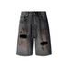 Men's Clothing Men's Retro Trendy Ripped Denim Shorts Summer Loose Fit 5 Point Pants Bf Style For Formal & Casual_mkmklike.com
