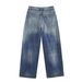 Women's Clothing Classic Mid-Rise Fold-Up Jeans Casual Cotton Solid Color Spring/Autumn Summer Homme Clothing_mkmklike.com
