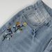 Design Sense Small Floral Embroidery Washed Denim Straight Long Pants Men's Vintage Punk Niche Personality Casual Wide_mkmklike.com