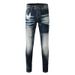 Men's Clothing Comfortable Soft Jeans Handsome Stretch Slim Slim Fit Stretch Jeans - Trendy D2 Style Light Wash Denim Pants For Casual & Streetwear_mkmklike.com