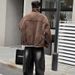 Men's High-End Stylish Autumn Winter New Warm Comfortable Retro Versatile Fashion Casual Turn-Down Collar Jacket Coat_mkmklike.com