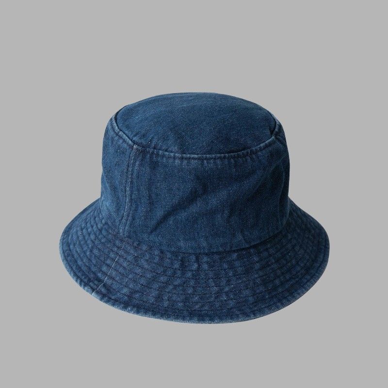 Hot Sale Retro Washed Cowboy Bucket Hat Women Men Wide Brim Sunhat Spring Summer Solid Color Denim Panama Fisherman Cap_mkmklike.com