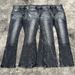 Retro Black Washed Jeans – High-Stretch Flared Denim Pants For Men & Women (S-XL)_mkmklike.com