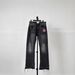 Men's Clothing Black Tassel Jeans, Style 507, Vintage Washed Distressed Long Jeans, 017_mkmklike.com