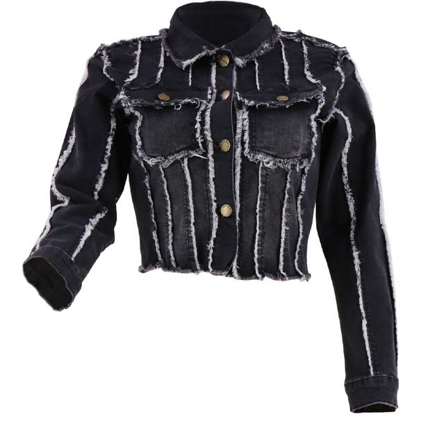 Women’s Clothing new autumn style temperament women's cotton long sleeved lapel slim fit ladies denim jacket_mkmklike.com