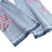 Men's Slightly Sexy Ripped Denim Jeans Street Style Plum Blossom Embroidered Non-Stretch Trousers European American Cross Border_mkmklike.com