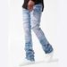 Men's Clothing New Men's Denim Straight Pants Street Fashion Ins Popular Stretch Patch Denim Straight Pants_mkmklike.com