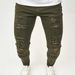 Men's Clothing Men's Washed Jeans Men's High End Two Tone Trousers Straight Loose_mkmklike.com
