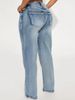 Women's Straight-Leg Jeans With Rhinestone Embellishments – Classic Denim Pants (Comfort Fit, Stretch Fabric, Everyday Chic Style)_mkmklike.com