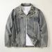 Men's Clothing Autumn And Winter Casual Jackets Retro Tops Zipper Denim Jacket_mkmklike.com