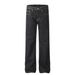 Men's Clothing Retro 2025 Autumn And Winter Trendy Washed Black High End Design Men's Straight Flared Denim Trousers_mkmklike.com