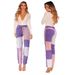 Women's Clothing Beggar Patchwork Fashion Denim High Elastic Women's Jeans_mkmklike.com