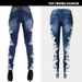 Women’s Clothing stitching lace women's denim trousers pencil pants skinny pants_mkmklike.com