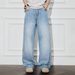 Men's Stylish Chic Jeans Trendy Loose Fit Wide Leg Slimming Height Enhancing Straight Leg Trousers_mkmklike.com