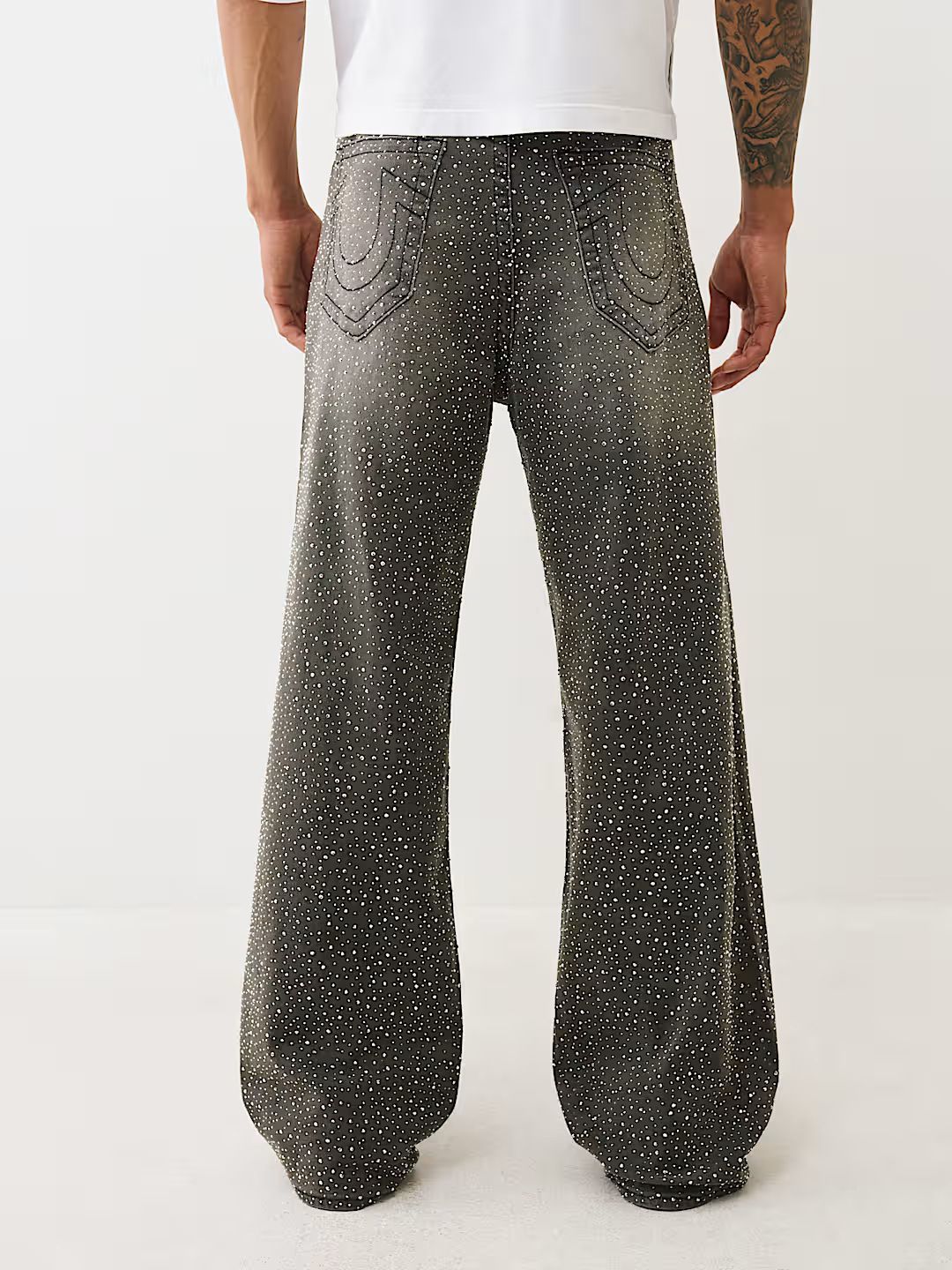 Streetwear Rhinestone Jeans – High Waist Straight Fit With Button Fly & Distressed Detailing (S-XXL)_mkmklike.com