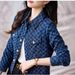 Women's Clothing Women's Denim Jacquard Short Jacket - Chic Floral Print Casual Coat For Autumn_mkmklike.com