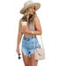 Factory Direct Sale 2025 European And American Spring Summer New Cross-Border Ripped Casual Denim Shorts High Waist_mkmklike.com