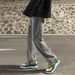 Light Blue Jeans Men's Spring And Autumn Loose Straight Casual Pants American Retro High Street Wide-leg Pants Drawstring_mkmklike.com
