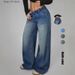 Hot Sale Elastic Waist Elastic Jeans Men's Couple Autumn And Winter Retro Street Casual Straight Wide Leg Pants_mkmklike.com