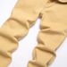 2025 Slim Fit Khaki Denim Pants Men's Elastic Solid Color Jeans_mkmklike.com