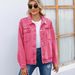 Women's Clothing Retro Washed Denim Jacket Top_mkmklike.com