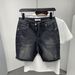 Men's Clothing Men's Distressed Denim Shorts Summer Style Simple Ripped Slim Fit Casual Stretchy Black Gray 5 Point Pants_mkmklike.com