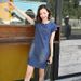 Summer Dress For Women Summer New Korean Version Plus Size Slim Fit Slimming Loose Denim Skirt, A-Line Skirt_mkmklike.com