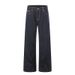 Men's Raw Denim Selvedge Straight Leg Jeans mid Waist Button Fly Casual Loose Fit Trousers for Spring Business Style_mkmklike.com