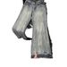 Retro Cat Scratch Jeans For Men – Lightweight Summer Denim, Slim Fit With Flared Straight Leg, High Street Style_mkmklike.com