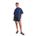 Women's Clothing Retro Casual Loose Pocket Short Sleeved Shirt Shorts Denim Two Piece Suit_mkmklike.com
