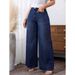 K New Women's Clothing Simple Casual Wide Leg Jeans Fashionable_mkmklike.com