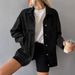 Women's Loose Fit Denim Jacket Versatile Spring Autumn Fashion Outerwear Relaxed Everyday Wear Comfortable Feshion_mkmklike.com
