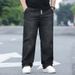 Men's Plus Size Relaxed Fit Straight Leg Jeans - High Waist Stretchy Comfort For Big & Tall Gentlemen (XL-8XL, Multiple Colors)_mkmklike.com