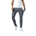 Men's Slim Fit Tapered Leg Jeans Street Style Cool Workwear With Large Side Pockets Washed Denim_mkmklike.com