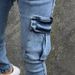 Slim Fit Stretch Denim Jeans For Men - Classic Blue Washed Skinny Jeans With Comfortable Mid-Rise Waist & Stylish Distressed Details_mkmklike.com