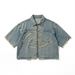 Men's European American Style Distressed Denim Jacket Loose Fit Short Embroidered Casual High Street Summer Fashion Brand_mkmklike.com