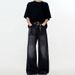 Vintage Washed Black Straight-Leg Jeans – Oversized Streetwear Denim Pants For Men (S-XL)_mkmklike.com
