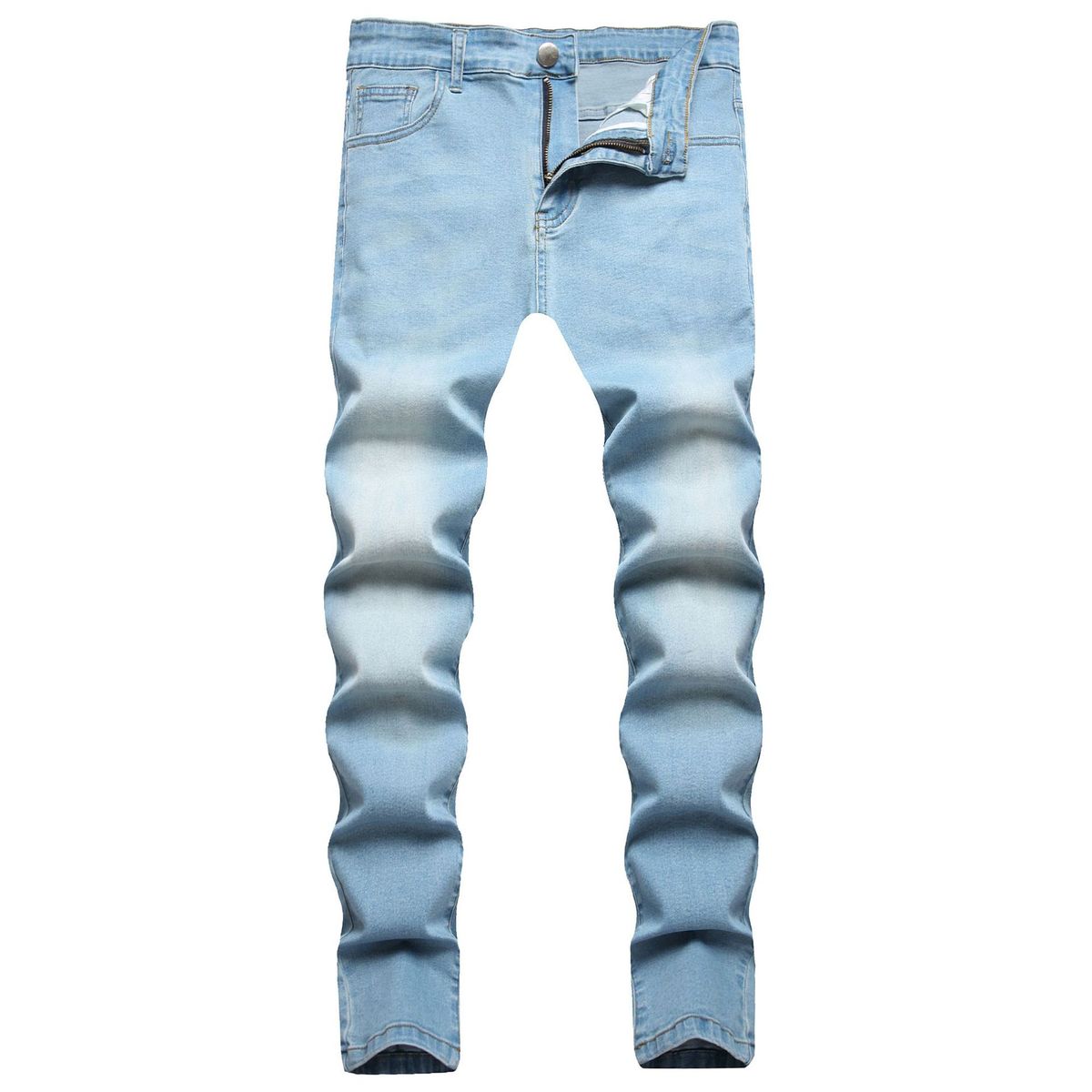 Men's Slim Straight Jeans - Classic Cotton Denim Pants With Comfortable Mid-Rise Fit For Casual & Everyday Wear_mkmklike.com