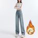 Trendy Girl Closet Trendy Girl Closet Fleece-Lined Thickened Jeans For Women, Autumn And Winter Hot-Selling High-Waisted Slimming_mkmklike.com