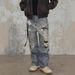 Men's Clothing Retro Ripped Jeans High Street Fashion Loose Harem Pants Patch Casual Pants_mkmklike.com