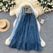 Women's Retro Style High-Waisted A-Line Denim Skirt Slimming Woven Belt Midi Skirt Versatile Mid-Length Flared Skirt For Spring/Autumn_mkmklike.com