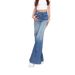 High-waisted Slim Straight-leg Jeans For Women, 2026 Summer, With Contrasting Color Design, Loose Fit, Slimming Wide-leg_mkmklike.com