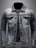 Loom European And American Retro 2023 Plus Size Denim Jacket Men's Slim Fit Fashion Casual Personality Spring Autumn_mkmklike.com