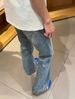 Unisex Retro Flared Jeans Wide-Leg Denim Vintage-Inspired Contrast Stitching Streetwear Essential Men's Clothing_mkmklike.com