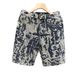 Men's Jacquard Denim Shorts Stylish American Trendy Look Summer Thin Straight Leg Mid-Length_mkmklike.com