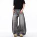 Men's Clothing Women's High Rise Curved Blade Jeans Stylish Splatter Paint Design Spring American Retro High Street Fashion Niche Couple Pants_mkmklike.com